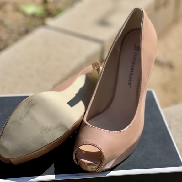 JUST FAB Blush Pink Pumps in Sz 8.5 - Picture 2 of 3